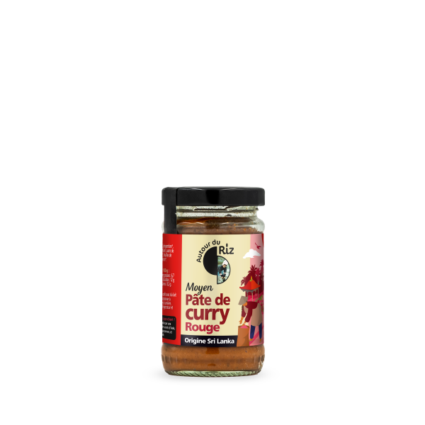 Pâte de curry rouge moyen bio - 1
